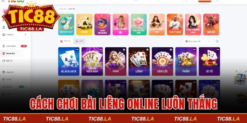 Chơi bài liêng online