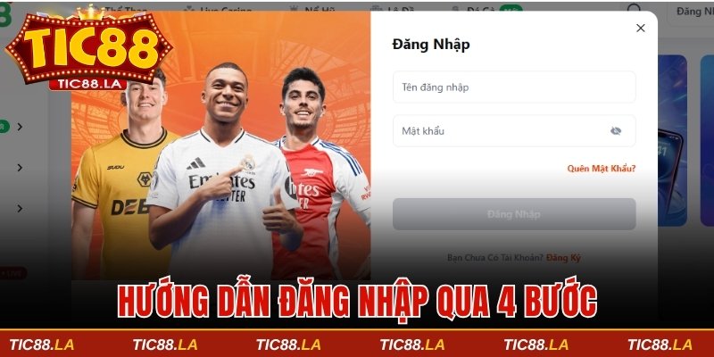 Hướng dẫn đăng nhập qua 4 bước