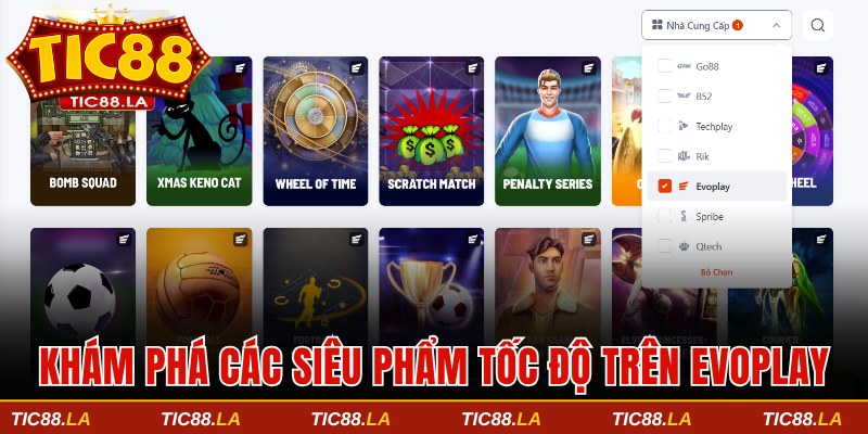 Khám phá các siêu phẩm tốc độ trên Evoplay
